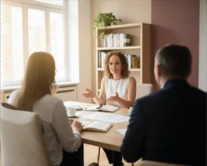 Magdalena con clientes